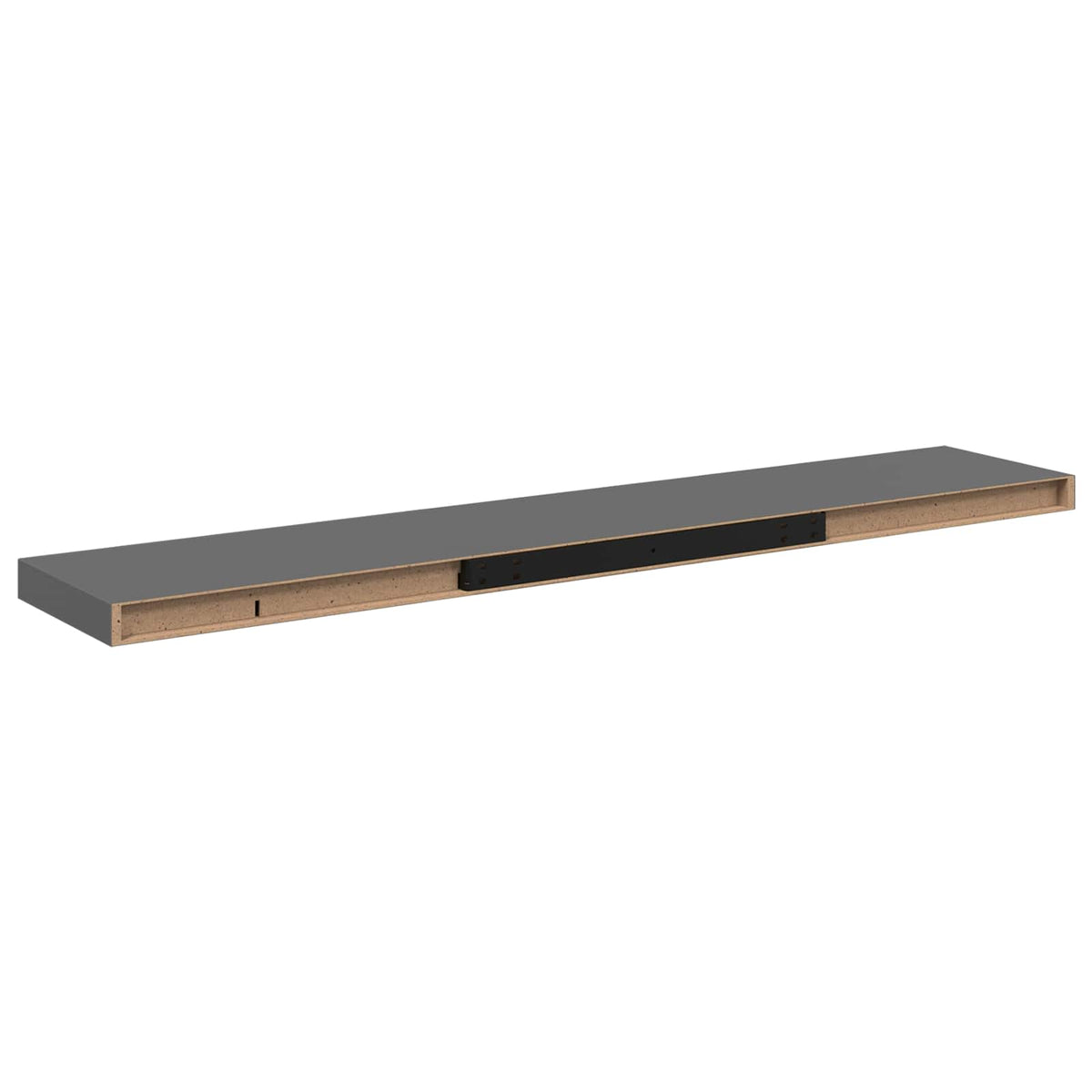 Scaffali a Parete 4 pz Grigio Lucido 120x23,5x3,8 cm in MDF