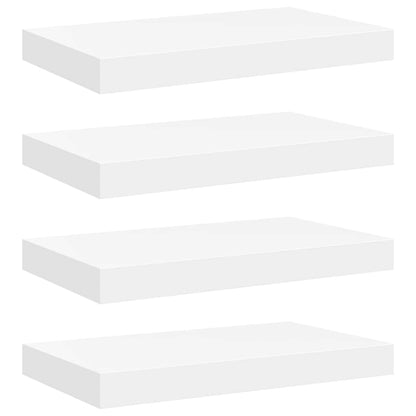 Scaffali a Parete 4 pz Bianchi 40x23,5x3,8 cm in MDF | homemem39
