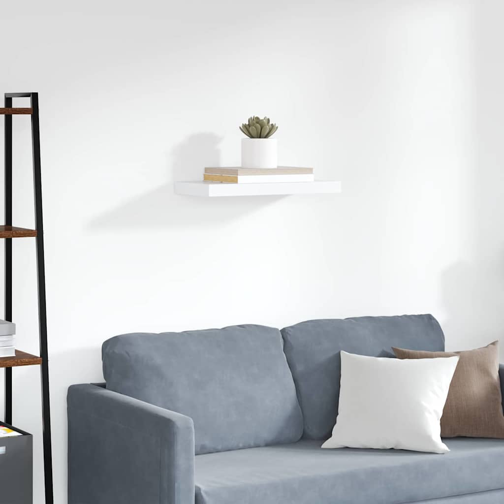 Scaffale a Parete Bianco 50x23,5x3,8 cm in MDF