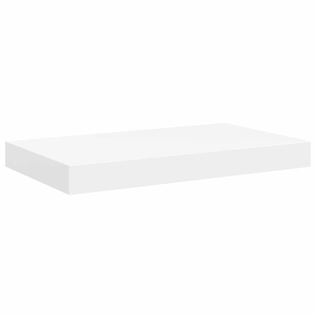 Scaffali a Parete 2 pz Bianchi 50x23,5x3,8 cm in MDF