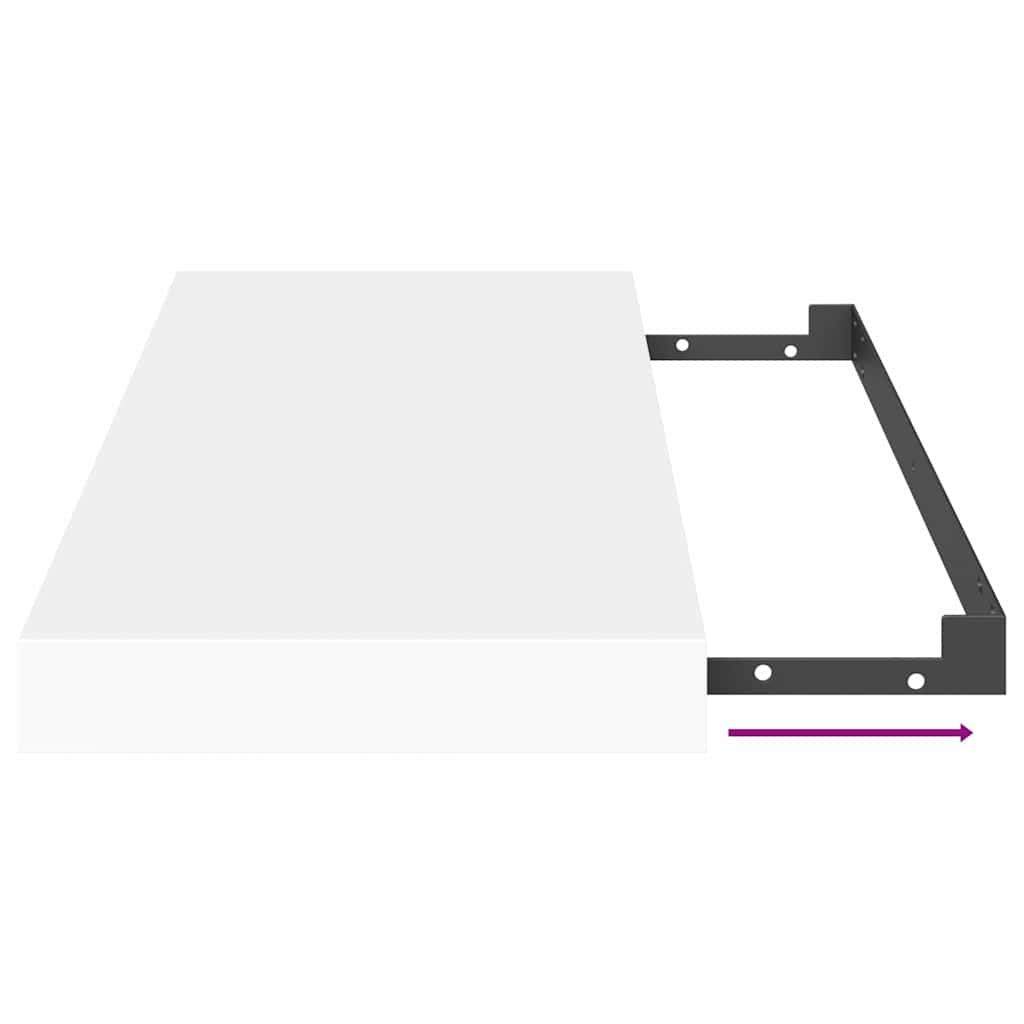 Scaffali a Parete 4 pz Bianchi 50x23,5x3,8 cm in MDF | homemem39