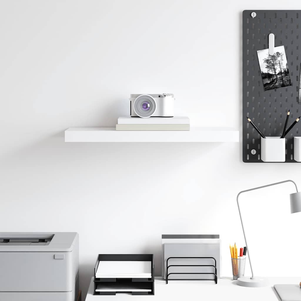 Scaffale a Parete Bianco 60x23,5x3,8 cm in MDF | homemem39