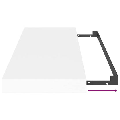 Scaffali a Parete 2 pz Bianchi 60x23,5x3,8 cm in MDF | homemem39