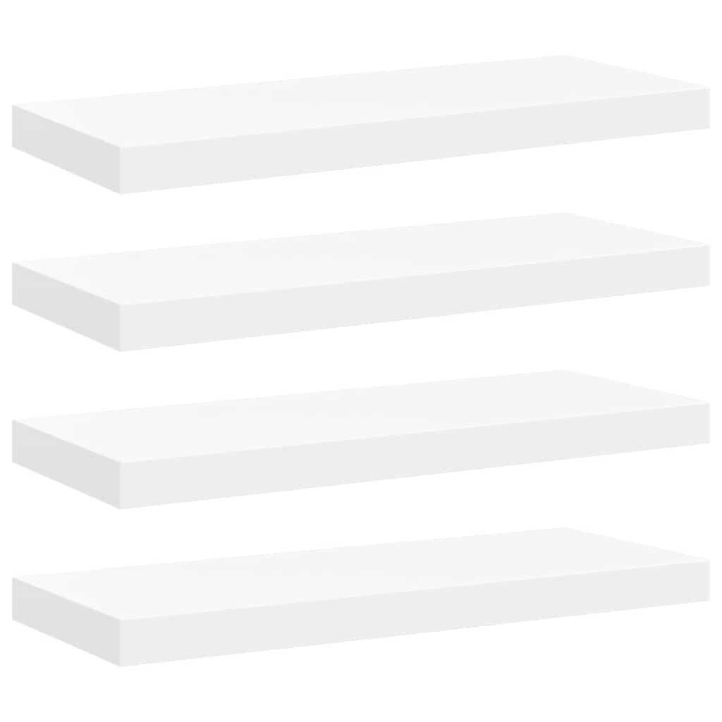 Scaffali a Parete 4 pz Bianchi 60x23,5x3,8 cm in MDF | homemem39