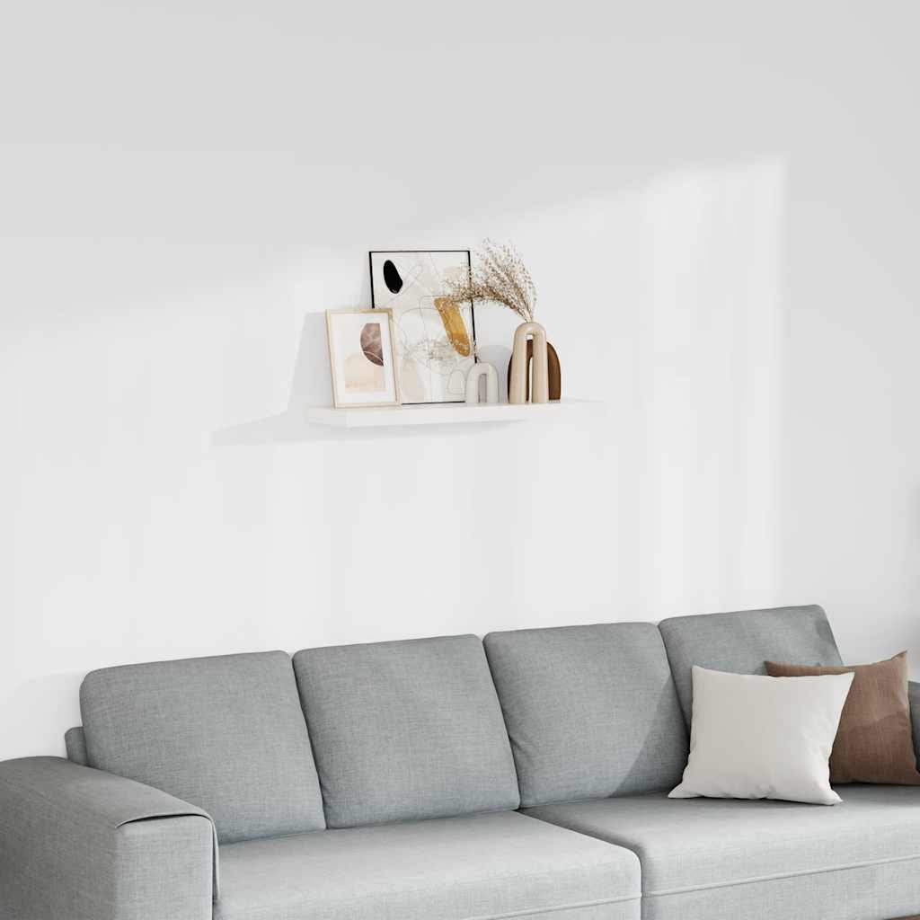 Scaffale a Parete Bianco 80x23,5x3,8 cm in MDF | homemem39