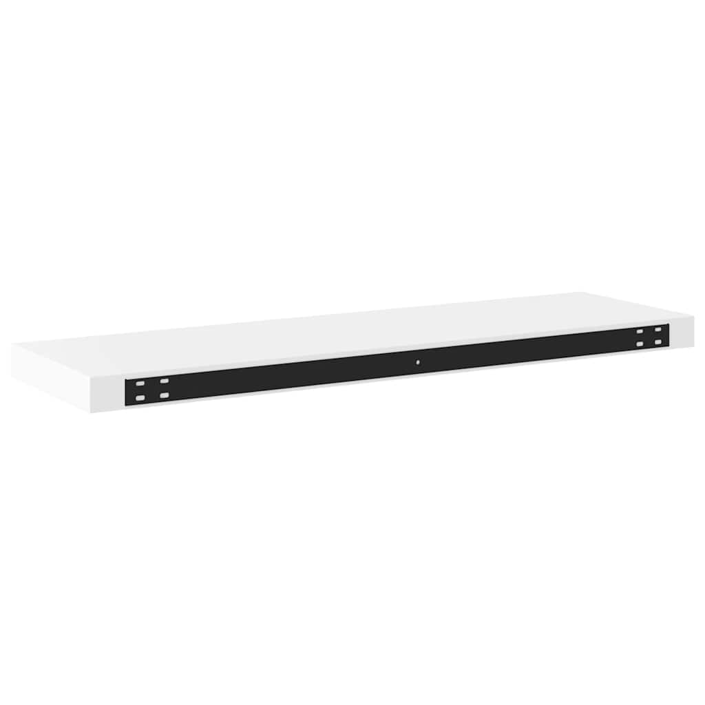 Scaffali a Parete 2 pz Bianchi 80x23,5x3,8 cm in MDF | homemem39