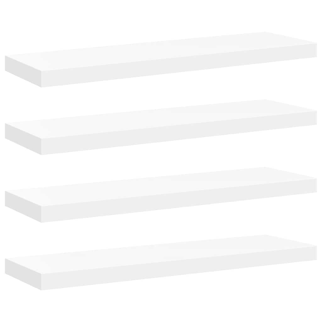 Scaffali a Parete 4 pz Bianchi 80x23,5x3,8 cm in MDF | homemem39