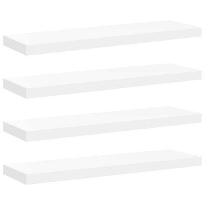 Scaffali a Parete 4 pz Bianchi 80x23,5x3,8 cm in MDF | homemem39