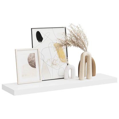 Scaffale a Parete Bianco 90x23,5x3,8 cm in MDF | homemem39