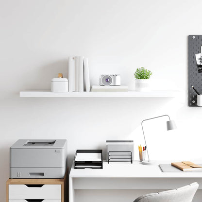 Scaffale a Parete Bianco 120x23,5x3,8 cm in MDF | homemem39