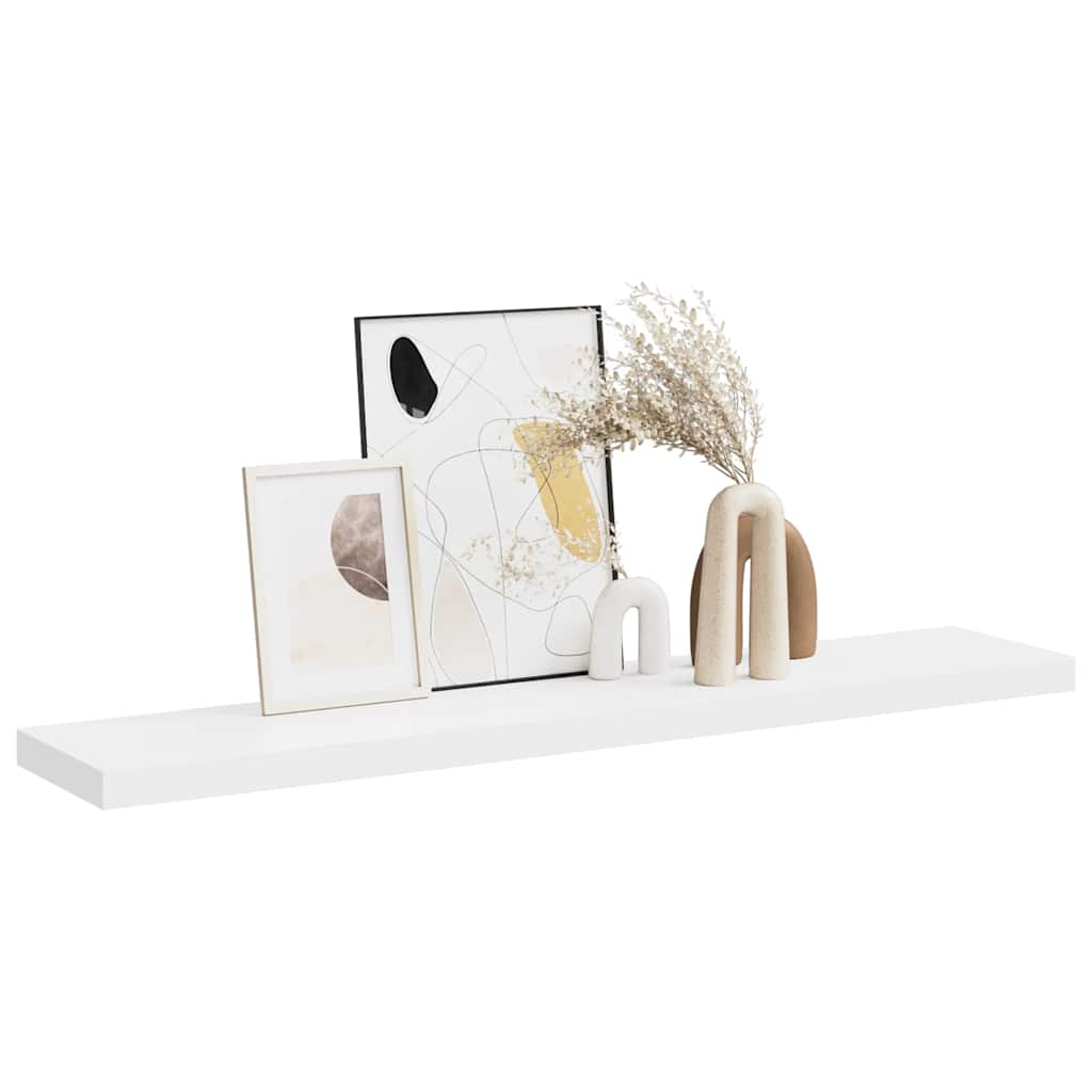 Scaffale a Parete Bianco 120x23,5x3,8 cm in MDF | homemem39