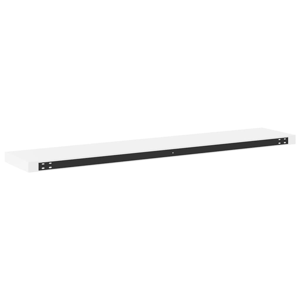 Scaffali a Parete 2 pz Bianchi 120x23,5x3,8 cm in MDF | homemem39
