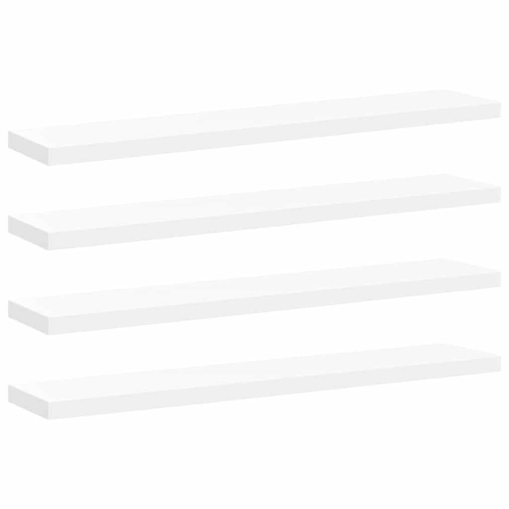 Scaffali a Parete 4 pz Bianchi 120x23,5x3,8 cm in MDF | homemem39