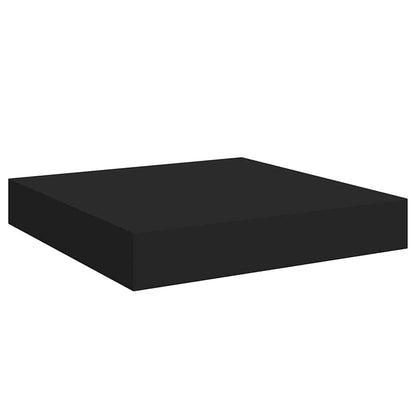 Scaffali a Parete 4 pz Neri 23x23,5x3,8 cm in MDF | homemem39