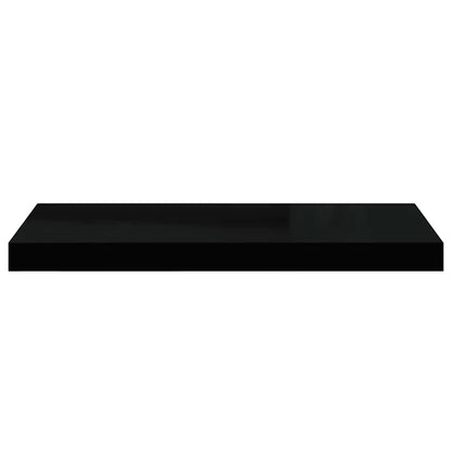 Scaffali a Parete 2 pz Neri 60x23,5x3,8 cm in MDF | homemem39