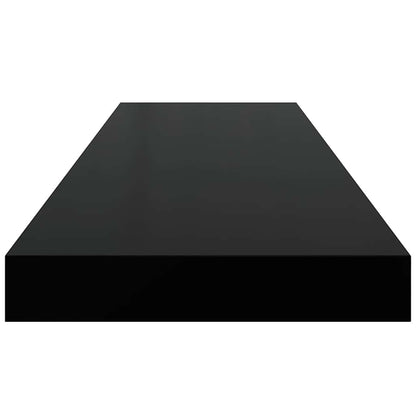 Scaffale a Parete Nero 80x23,5x3,8 cm in MDF | homemem39