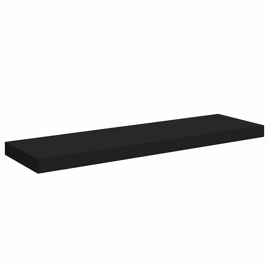 Scaffali a Parete 2 pz Neri 80x23,5x3,8 cm in MDF | homemem39