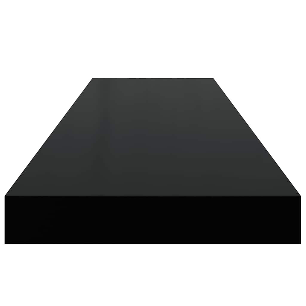 Scaffale a Parete Nero 90x23,5x3,8 cm in MDF | homemem39