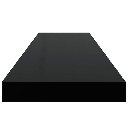 Scaffale a Parete Nero 90x23,5x3,8 cm in MDF | homemem39
