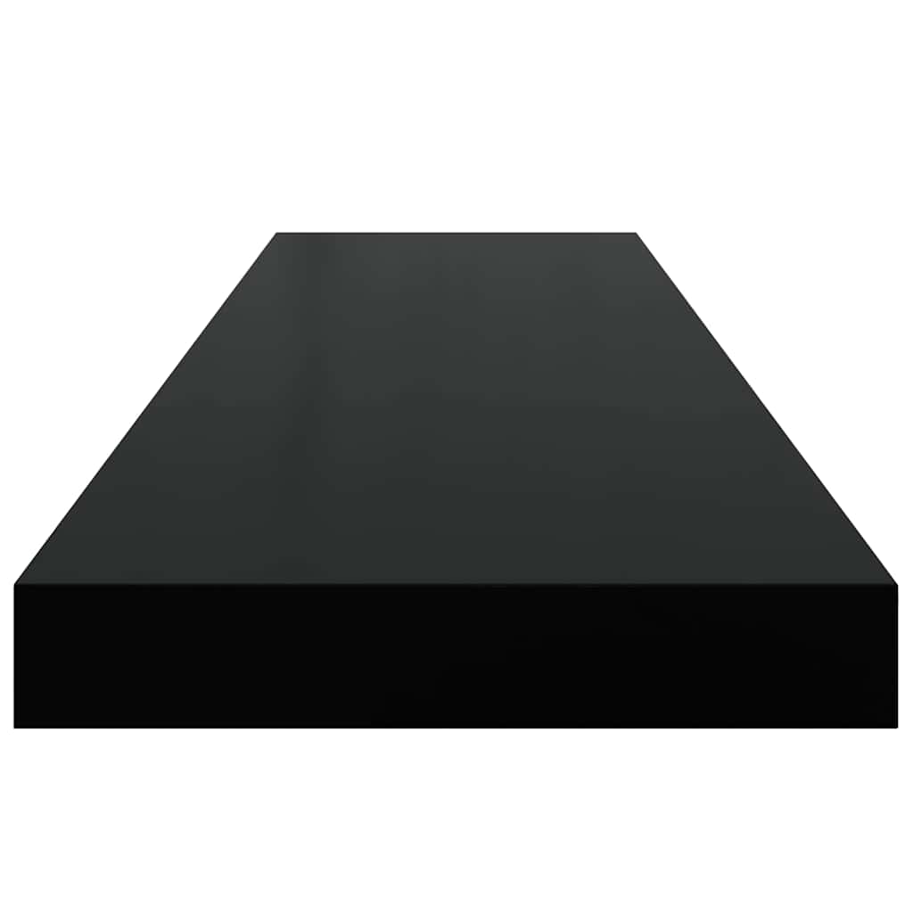 Scaffale a Parete Nero 90x23,5x3,8 cm in MDF