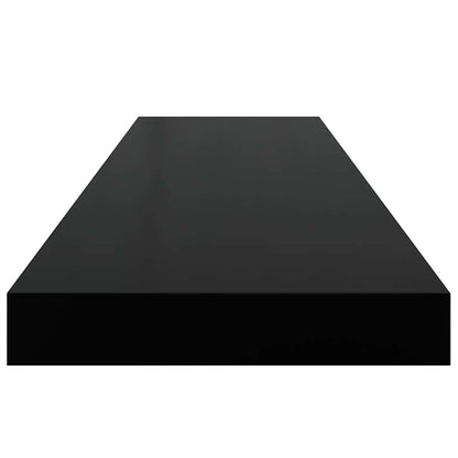 Scaffali a Parete 2 pz Neri 90x23,5x3,8 cm in MDF | homemem39