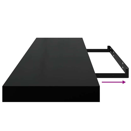 Scaffali a Parete 2 pz Neri 90x23,5x3,8 cm in MDF | homemem39