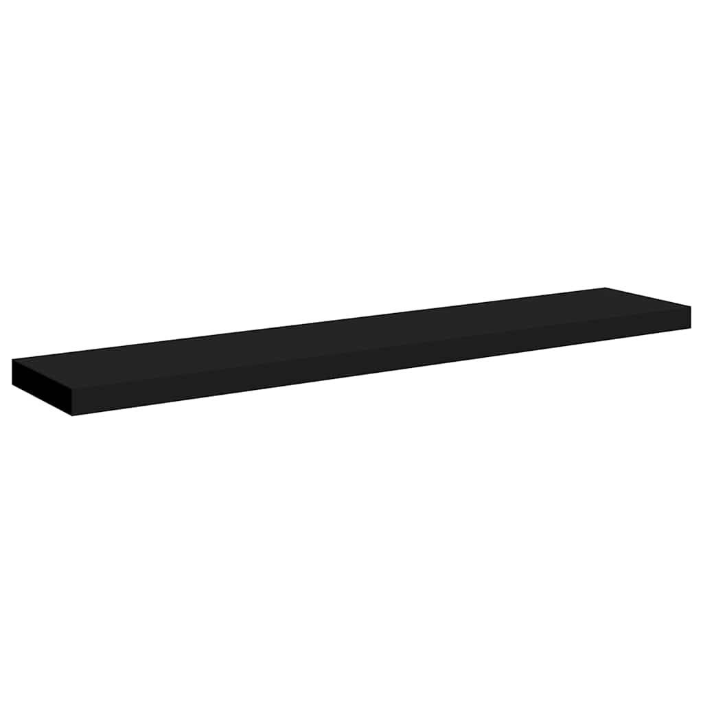 Scaffale a Parete Nero 120x23,5x3,8 cm in MDF