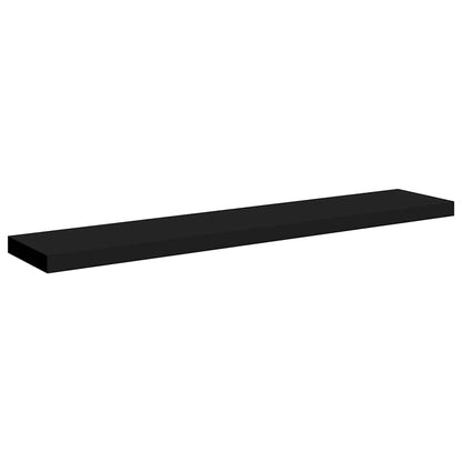 Scaffale a Parete Nero 120x23,5x3,8 cm in MDF