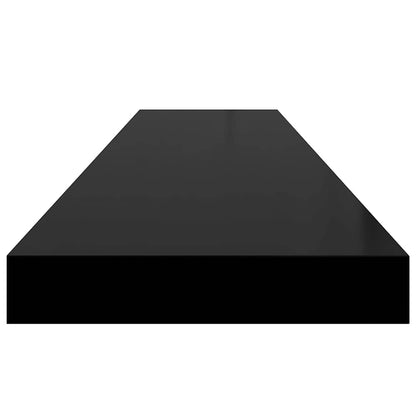 Scaffali a Parete 2 pz Neri 120x23,5x3,8 cm in MDF | homemem39