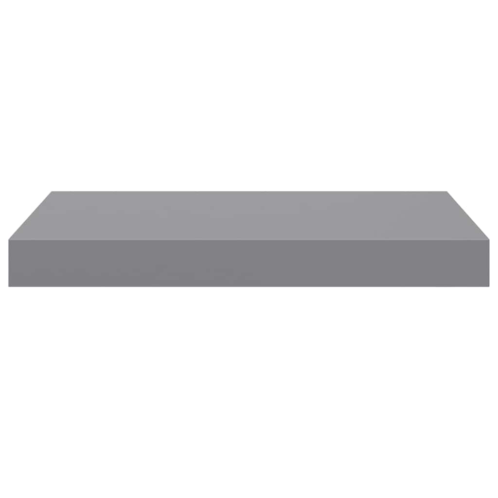 Scaffali a Parete 2 pz Grigi 40x23,5x3,8 cm in MDF