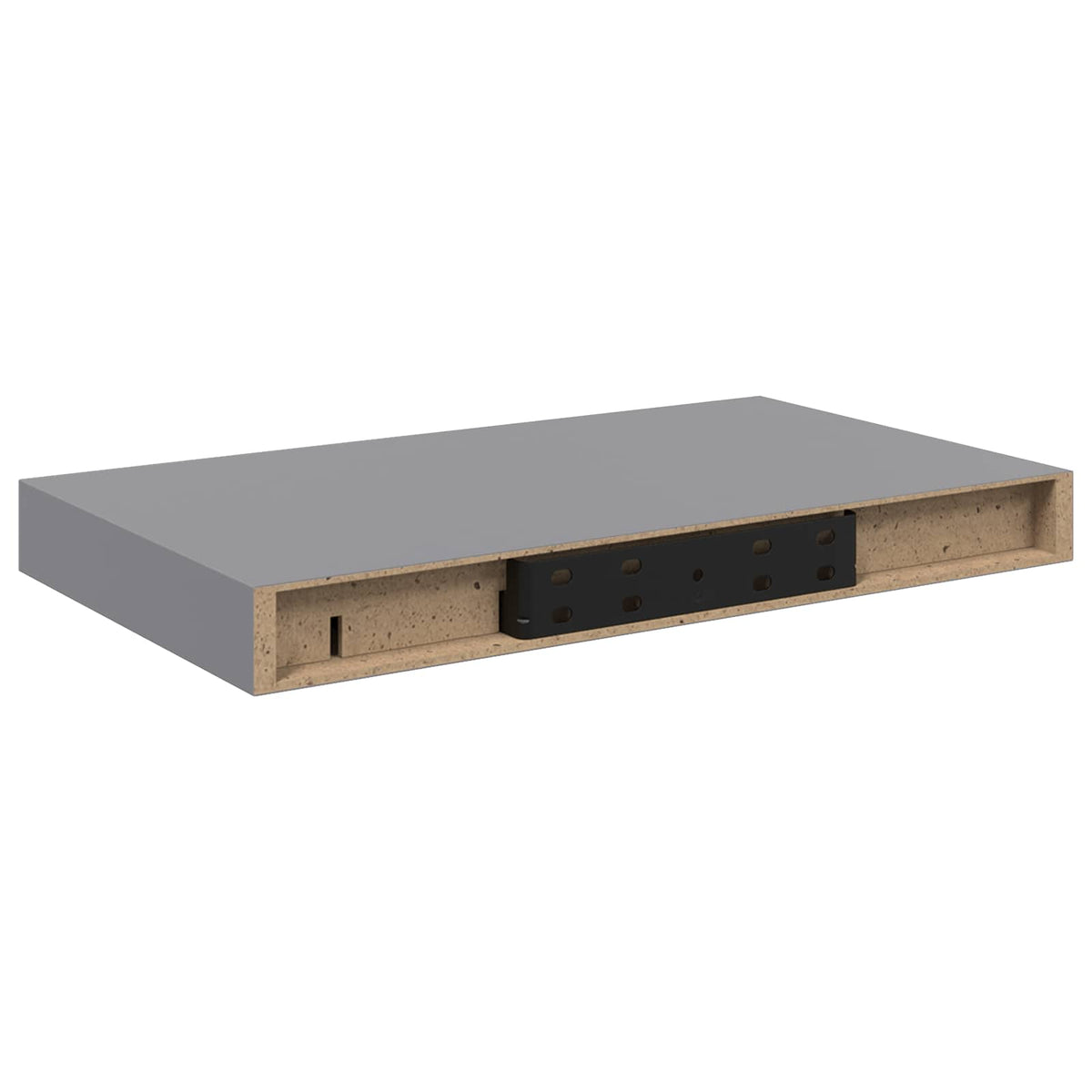 Scaffali a Parete 2 pz Grigi 40x23,5x3,8 cm in MDF