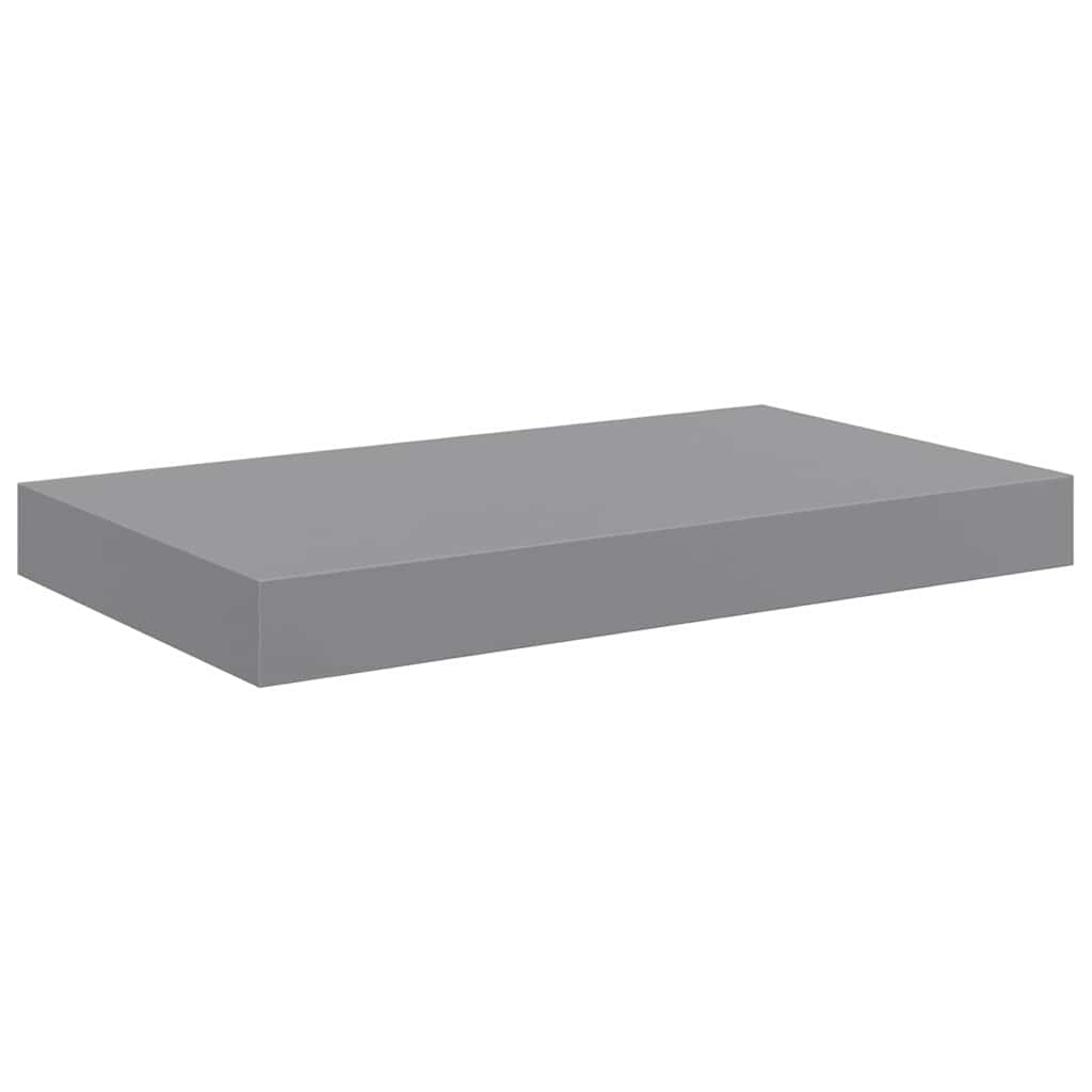 Scaffali a Parete 4 pz Grigi 40x23,5x3,8 cm in MDF