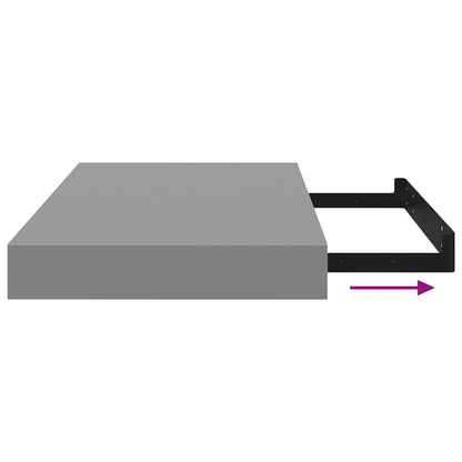 Scaffali a Parete 4 pz Grigi 40x23,5x3,8 cm in MDF | homemem39