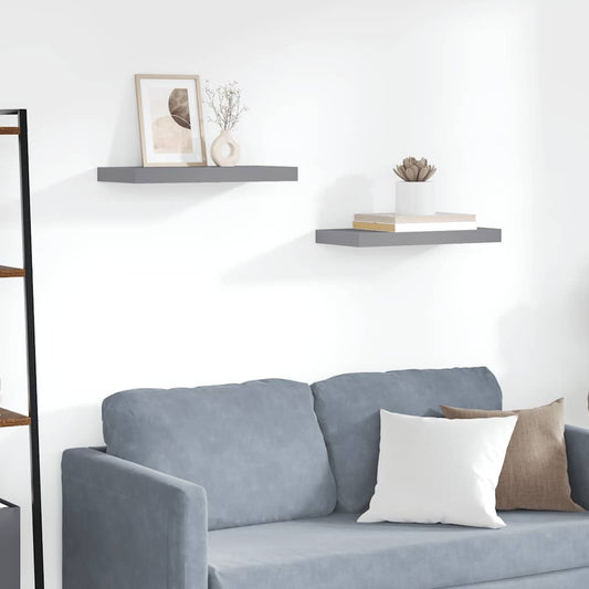 Scaffale a Parete Grigio 50x23,5x3,8 cm in MDF | homemem39