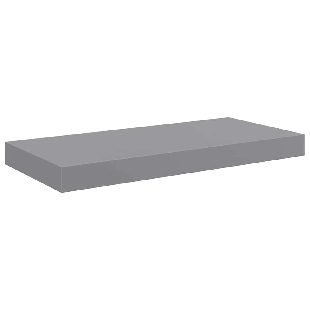 Scaffali a Parete 2 pz Grigi 50x23,5x3,8 cm in MDF