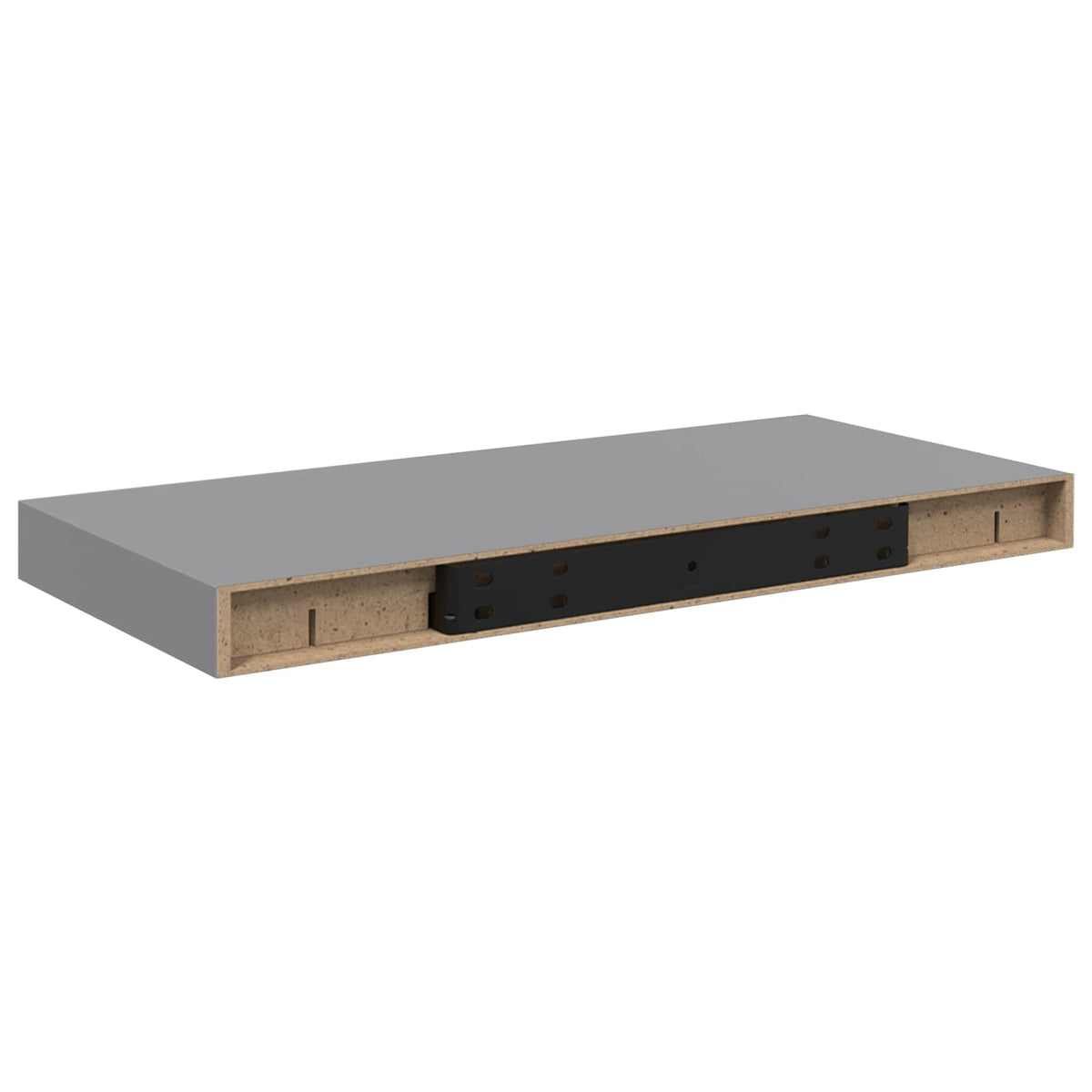Scaffali a Parete 2 pz Grigi 50x23,5x3,8 cm in MDF