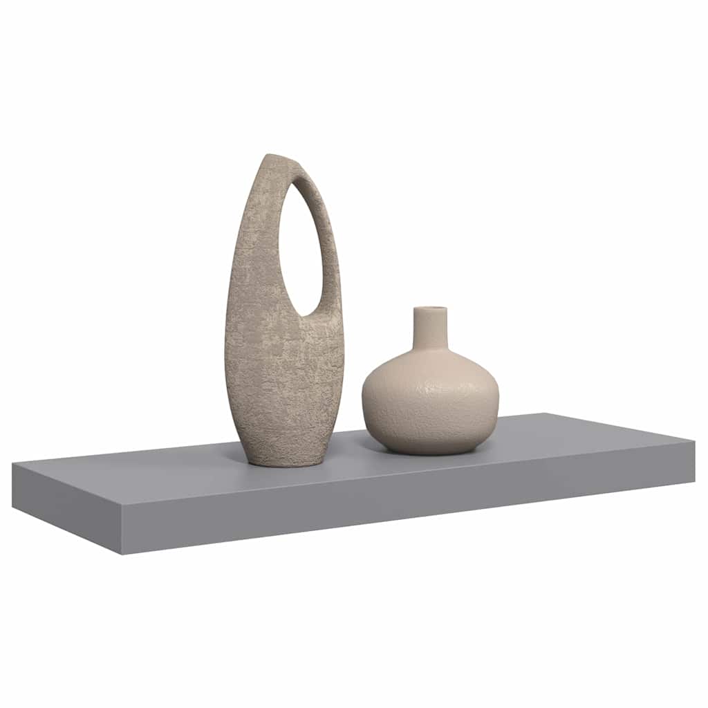 Scaffale a Parete Grigio 60x23,5x3,8 cm in MDF
