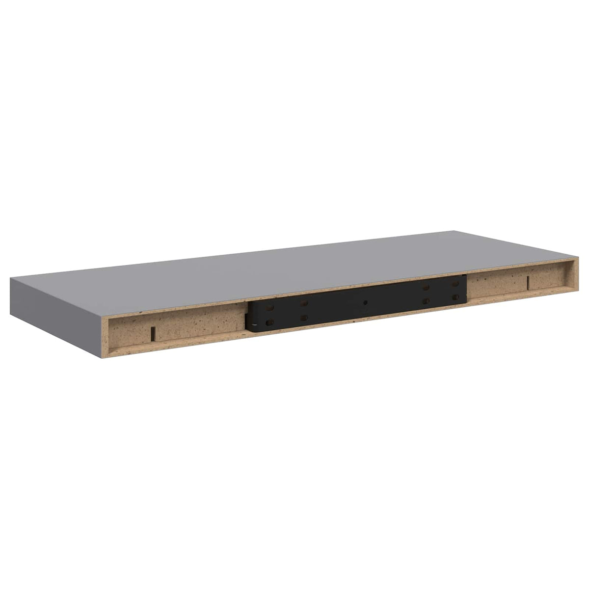 Scaffale a Parete Grigio 60x23,5x3,8 cm in MDF