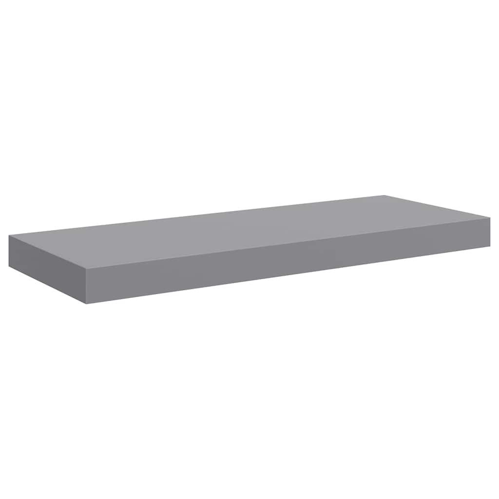 Scaffali a Parete 2 pz Grigi 60x23,5x3,8 cm in MDF