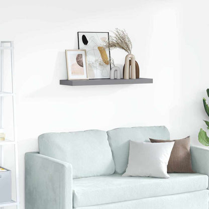 Scaffale a Parete Grigio 80x23,5x3,8 cm in MDF | homemem39