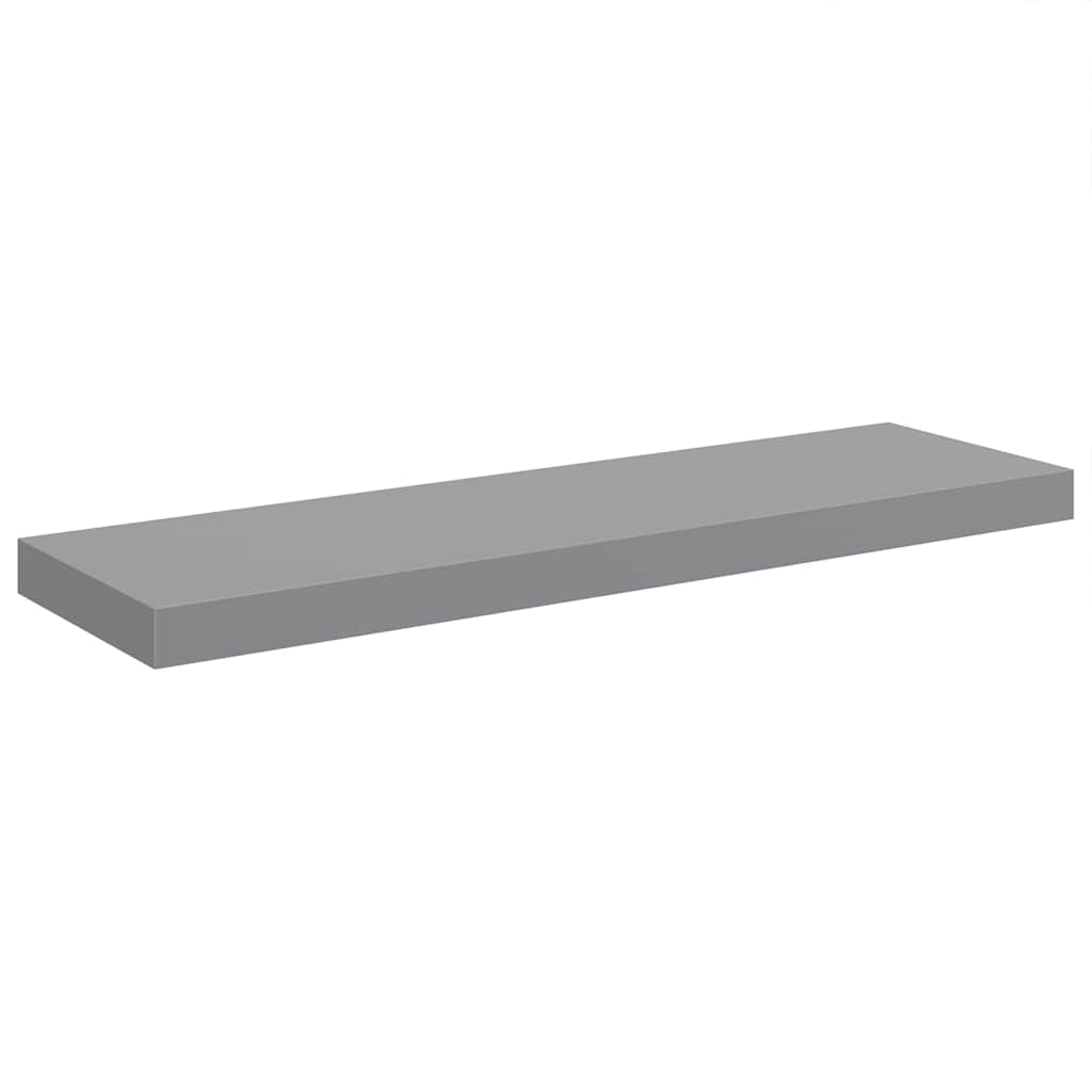 Scaffali a Parete 2 pz Grigi 80x23,5x3,8 cm in MDF | homemem39
