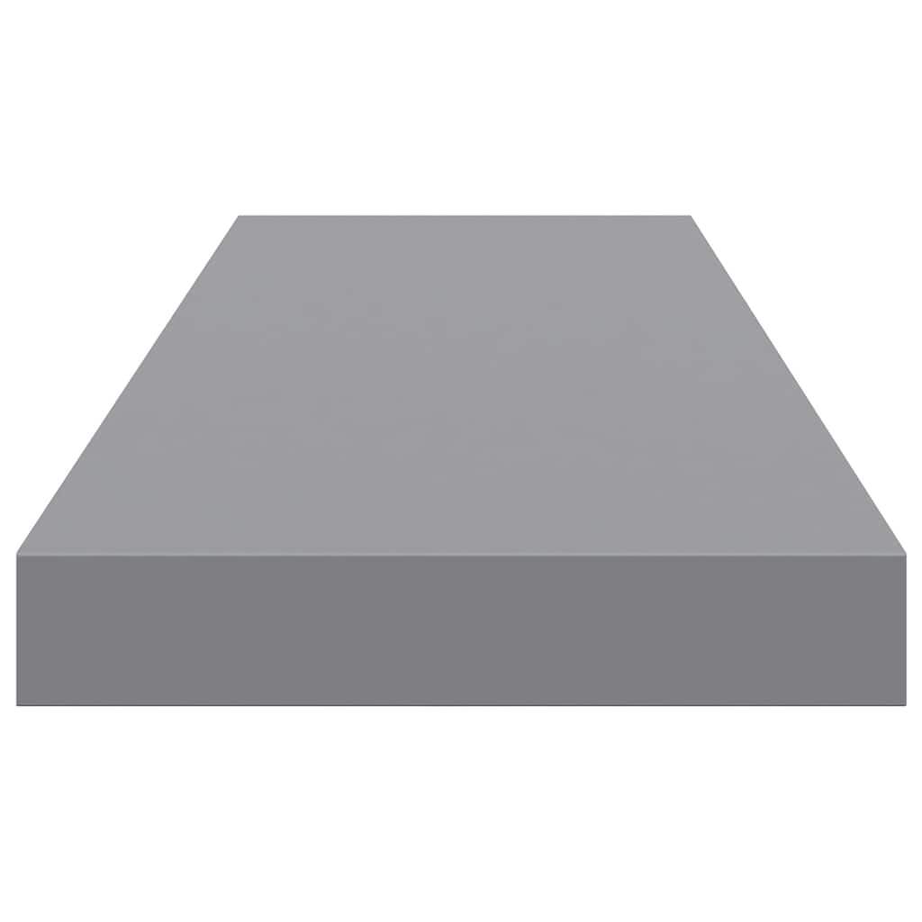 Scaffali a Parete 2 pz Grigi 80x23,5x3,8 cm in MDF | homemem39