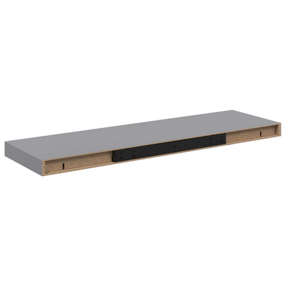 Scaffali a Parete 4 pz Grigi 80x23,5x3,8 cm in MDF