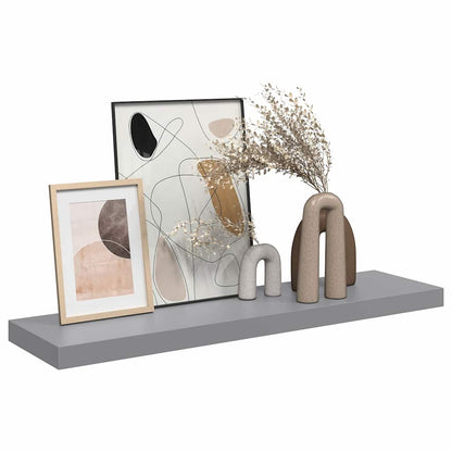 Scaffale a Parete Grigio 90x23,5x3,8 cm in MDF