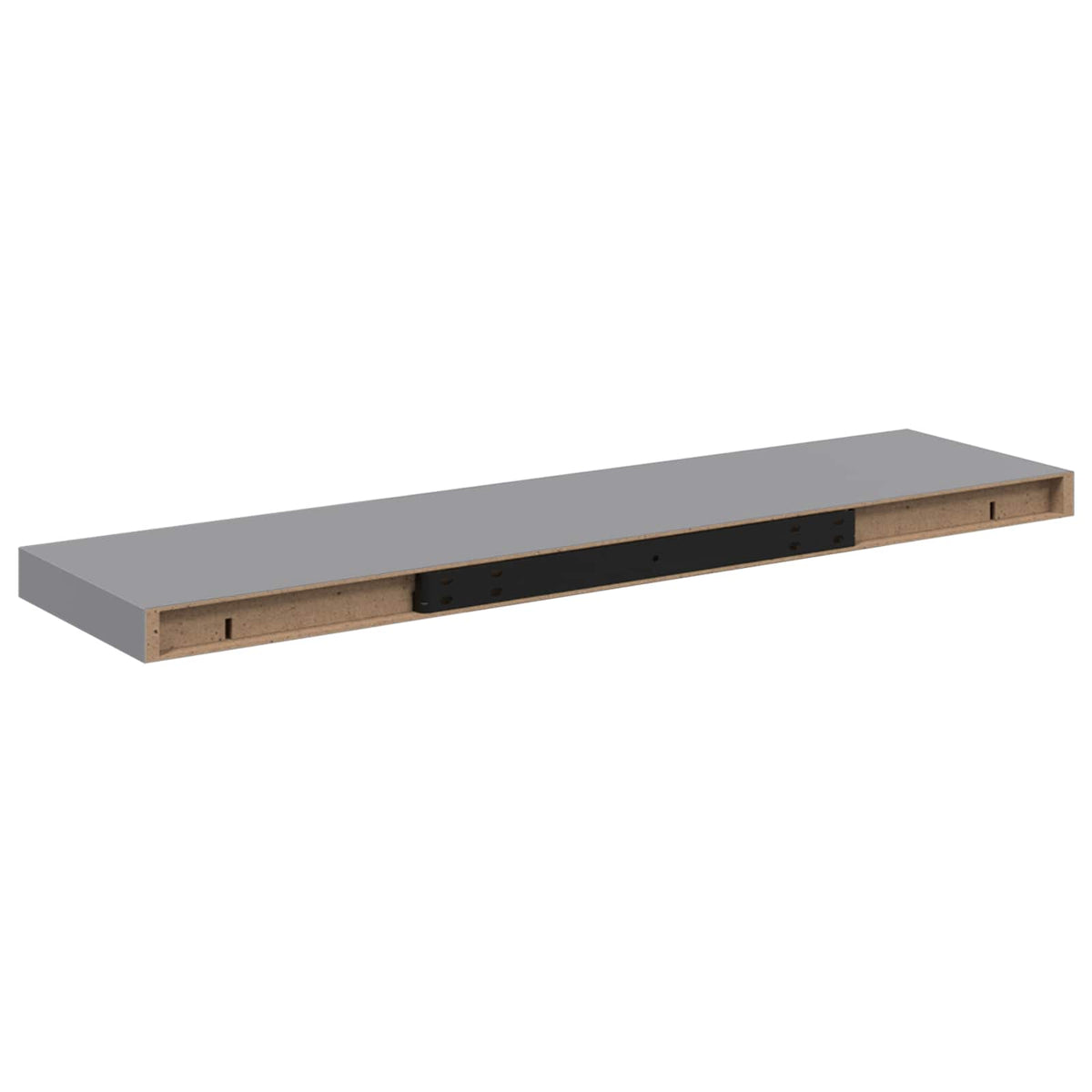 Scaffale a Parete Grigio 90x23,5x3,8 cm in MDF
