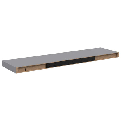 Scaffale a Parete Grigio 90x23,5x3,8 cm in MDF
