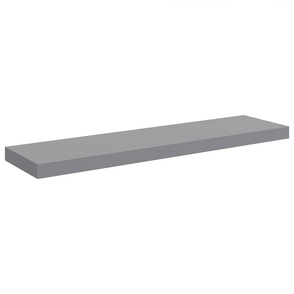 Scaffali a Parete 2 pz Grigi 90x23,5x3,8 cm in MDF