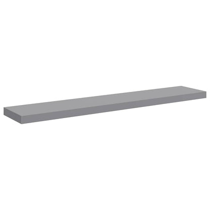 Scaffale a Parete Grigio 120x23,5x3,8 cm in MDF
