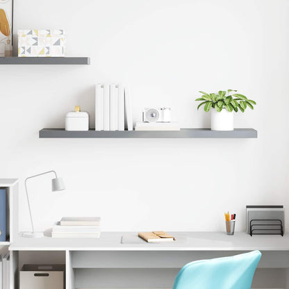 Scaffale a Parete Grigio 120x23,5x3,8 cm in MDF | homemem39