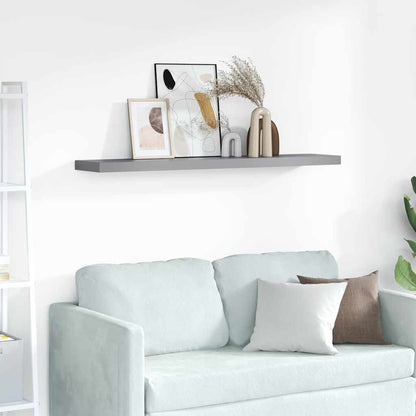Scaffale a Parete Grigio 120x23,5x3,8 cm in MDF | homemem39
